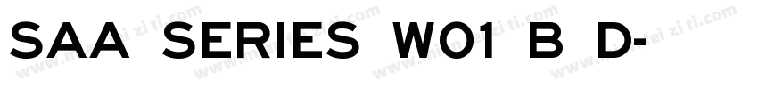 SAA series W01 B D字体转换